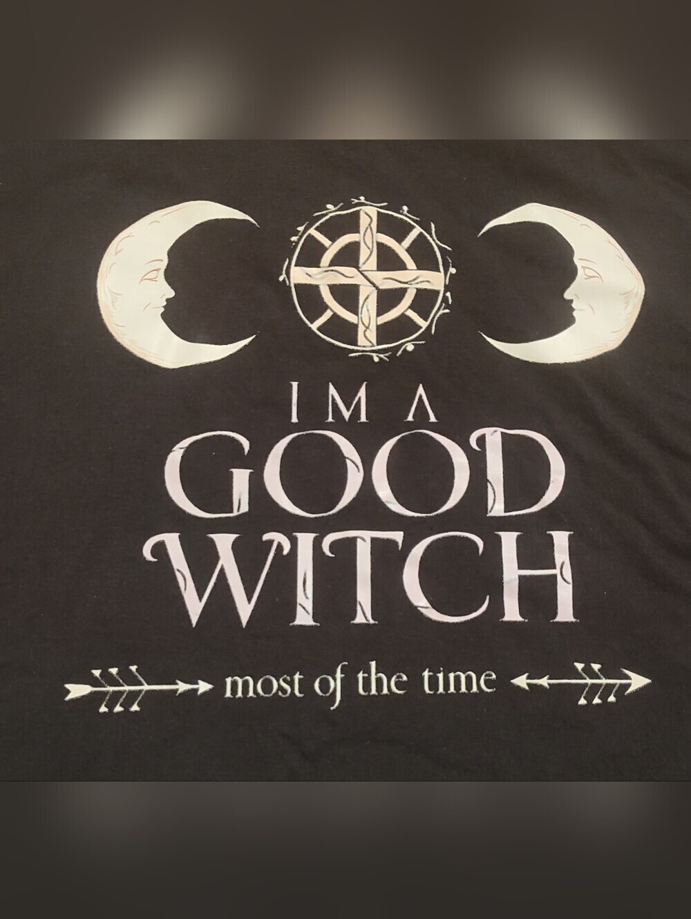 Good Witch Most Of The Time Graphic Tee - Black - Picture 2 of 3